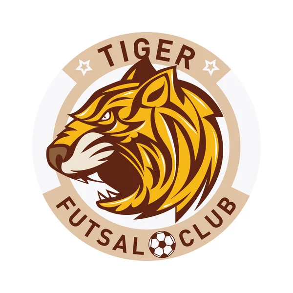 Insignia del club de fútbol Tiger — Vector de stock