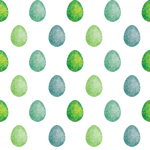 Modèle d'œufs polygonaux en couleurs vertes — Image vectorielle