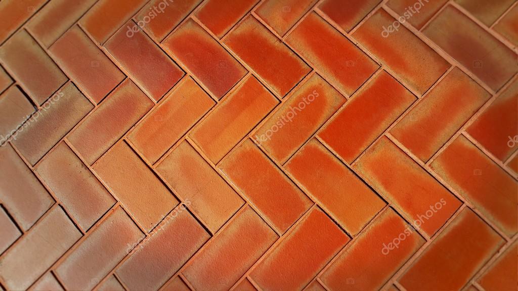 Suelo de ladrillo rojo - Patrón geométrico — Fotos de Stock © wanchanta