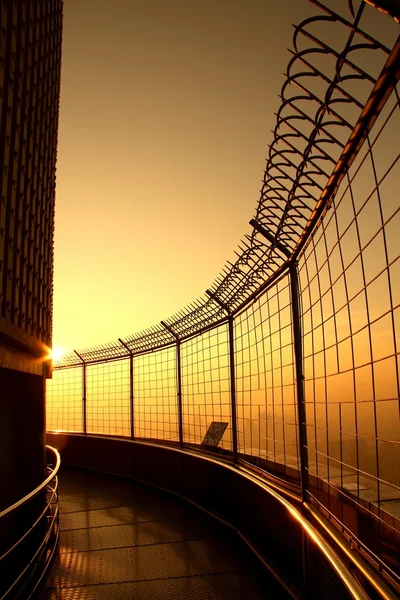 Top view building sunrise time at Baiyok sky tower, bangkok, Thailand — Stock Photo, Image