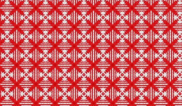빨간색과 흰색 패턴 패브릭 — 스톡 사진