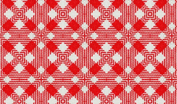 빨간색과 흰색 패턴 패브릭 — 스톡 사진