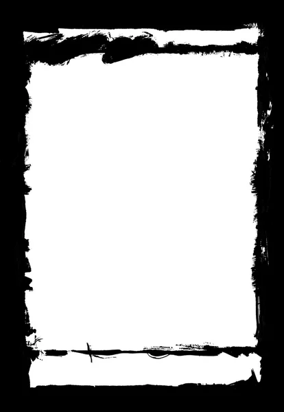 Isolated black ink frame texture — Stock Photo, Image