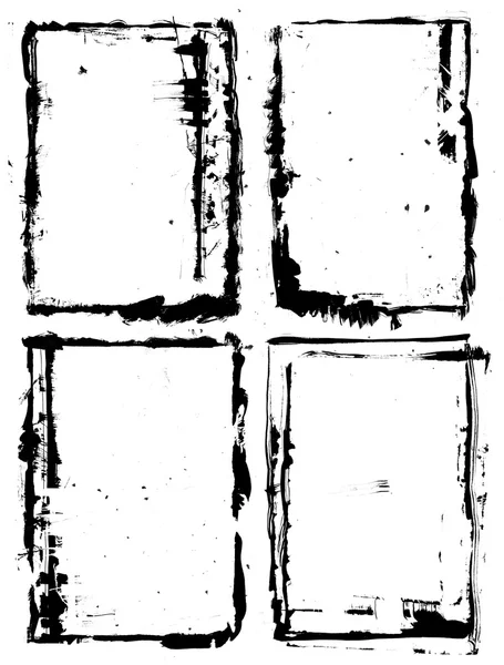 절연된 검정 잉크 프레임-4의 설정 — 스톡 사진