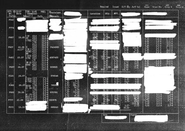 Fotokopi Dokusu Arkaplanı Ile Redakte Edilmiş Biçim Ters Çevrilmiş — Stok fotoğraf