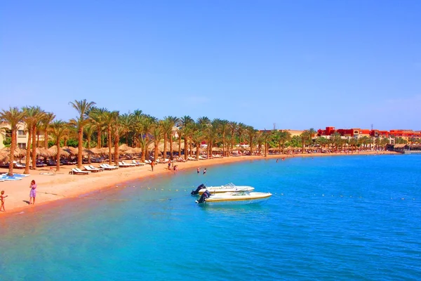 Röda havets kust, strand, Hurghada, Egypten — Stockfoto