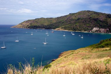 İzleme noktası, Phuket, Tayland Güney Andaman Denizi üzerinde güzel. Panorama görünüm