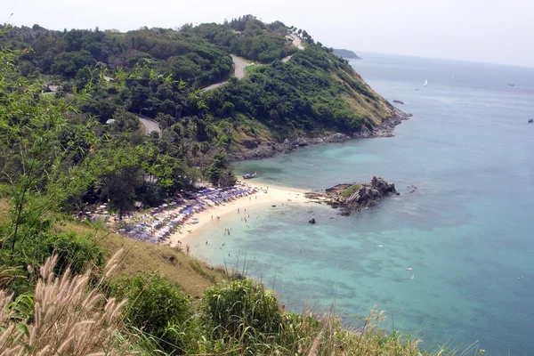 Krásný pohled na Andamanské moře od zobrazení bodu, Phuket, Thajsko jižně od. Panoramatický pohled — Stock fotografie