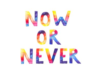 Sulu Boya çizilmiş kozmik yazıt 