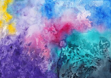 Suluboya dokulu arka plan. Scrapbooking için şablon