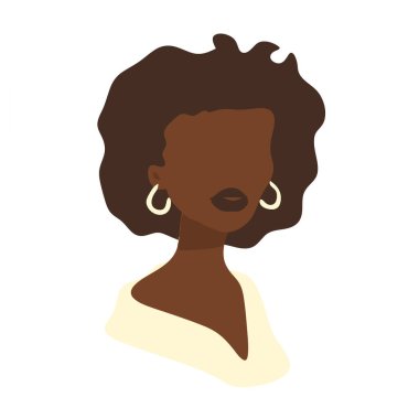 Afrikalı kadın. Vektör özeti