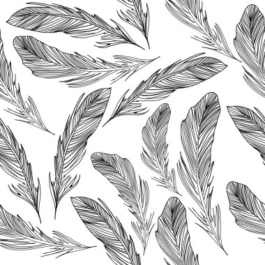 siyah tüyleri ile Seamless Modeli