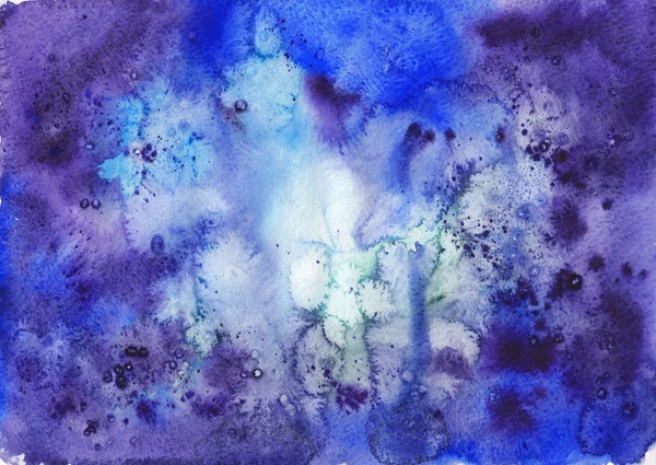 Fond bleu aquarelle grunge. Peinture aquarelle abstraite — Photo