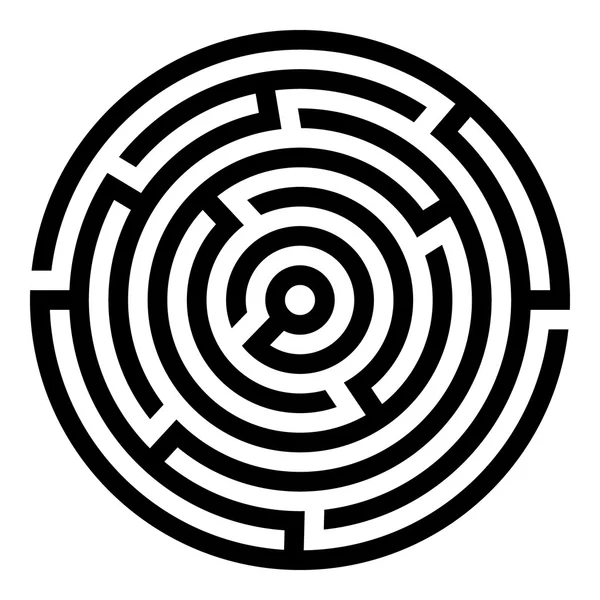 Labirinto. Ilustração vetorial do labirinto redondo — Vetor de Stock