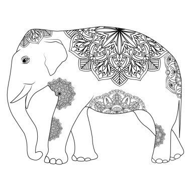 Kabile süslemeli Vintage fil