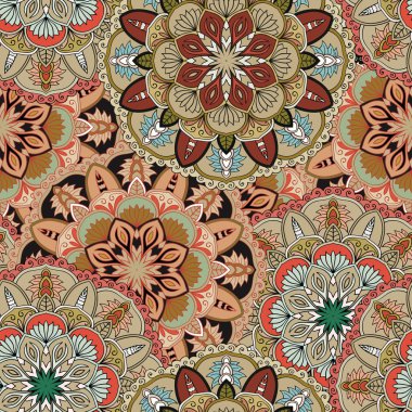 Kusursuz desen. Klasik dekoratif elementler. El çizimi arka plan. İslam, Arapça, Hintçe, sedir motifleri. Kumaş ya da kağıda yazdırmak için mükemmel.