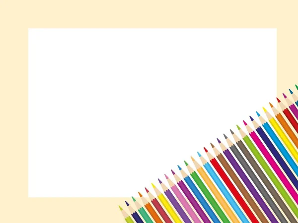 色鉛筆の背景 ベクターイラスト — ストックベクタ