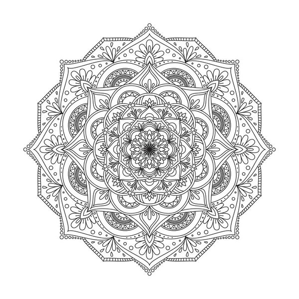Mandala Izolowana Białym Tle Vintage Elementy Dekoracyjne Islam Arabski Indyjski — Wektor stockowy
