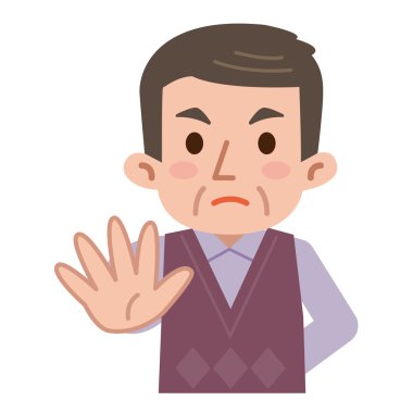 Reject middle-aged men clipart