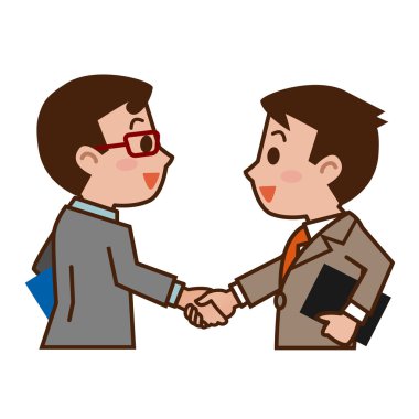 İş adamları el sıkışıyor