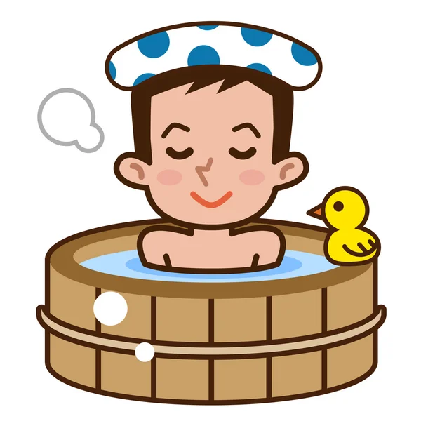 Män i badning — Stock vektor