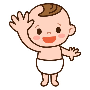 El yükseltilmiş şirin bebek