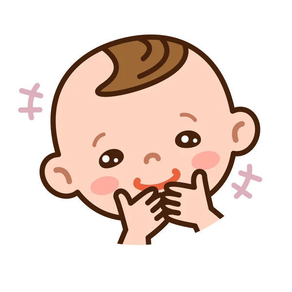 Schattige baby lacht — Stockvector