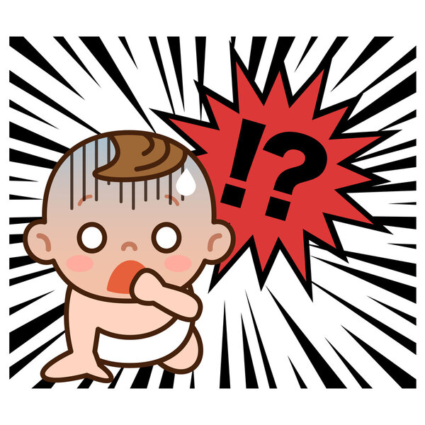 Милый малыш был шокирован.
