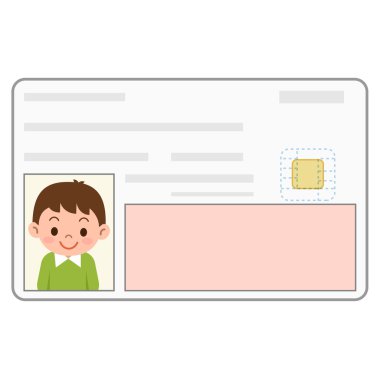 Kimlik kartı gösteren resim