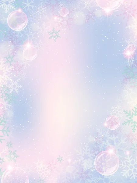 Background of snow crystals — Stock Vector