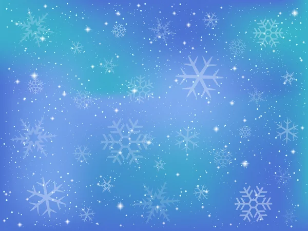 Background of snow crystals — Stock Vector