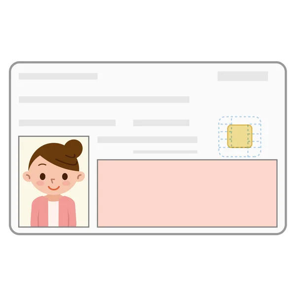身分証明書の図 — ストックベクタ