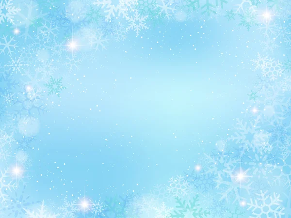 Background of snow crystals — Stock Vector