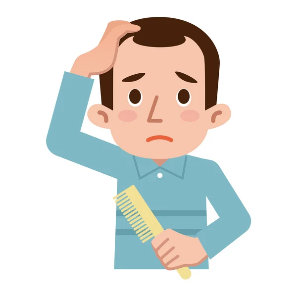 Problemas de adelgazamiento del cabello — Vector de stock