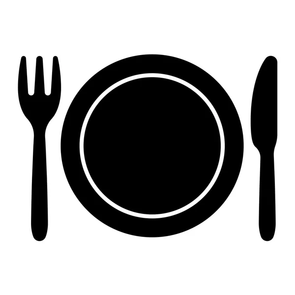 Az étel és a kést és a villát ikon — Stock Vector