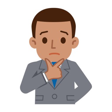 Şaşkın genç siyah işadamı