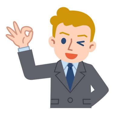 Ok işareti genç Kafkas işadamı