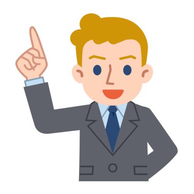 Genç Beyaz işadamı işaret