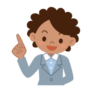 Genç siyah iş kadını ile işaretleme