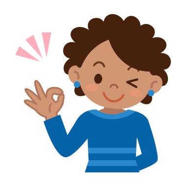 Genç kadın Ok işareti siyah