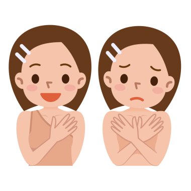 Bir kadının gülümsemeyle üzgün kadın