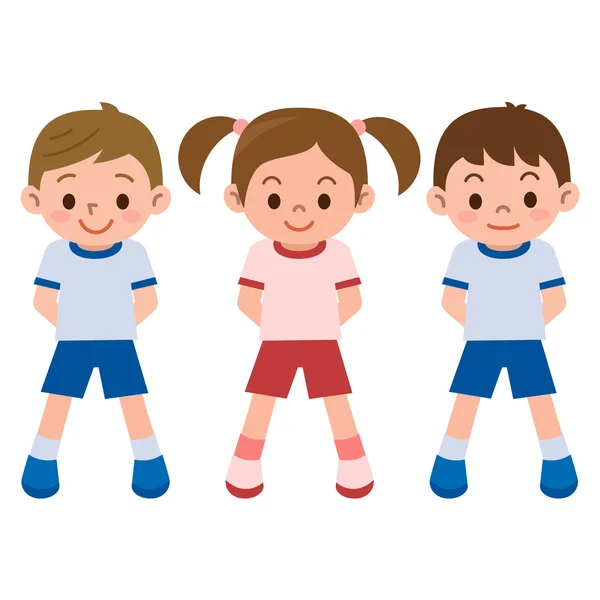 Roupas de exercícios infantis —  Vetores de Stock