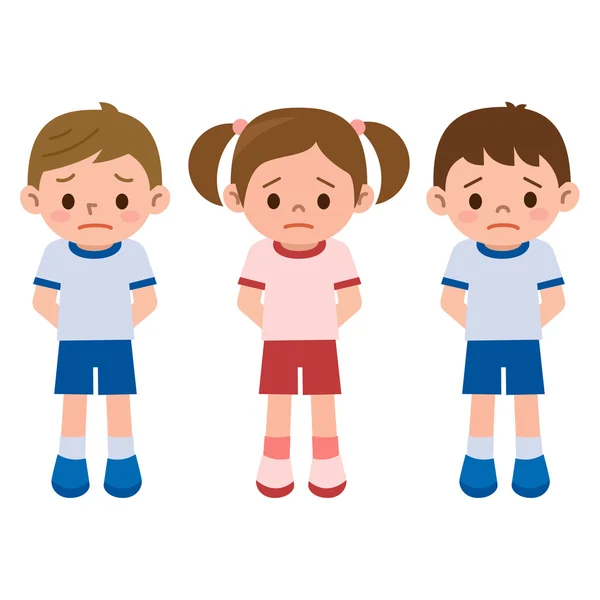 Vêtements d'exercice pour enfants est en réflexion — Image vectorielle