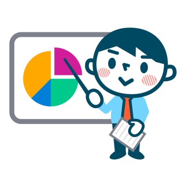 İşadamı bir sunu için