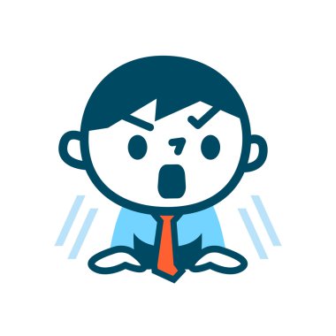 Surprised işadamı çizimi