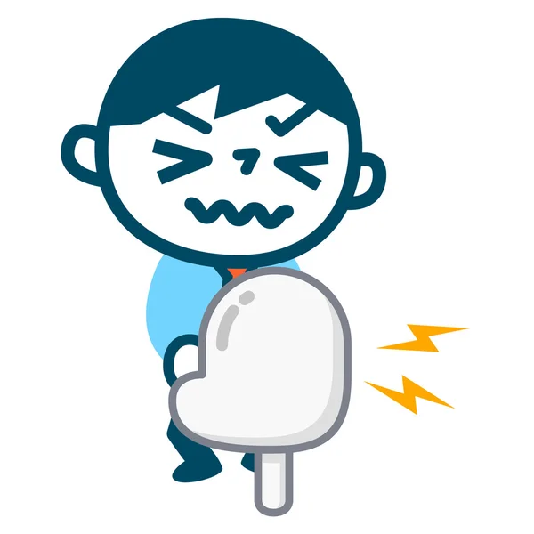 Pissing hurts man — Stock Vector