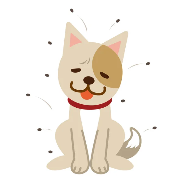 Poux et chien langoureux — Image vectorielle