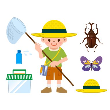 Insect collection set clipart