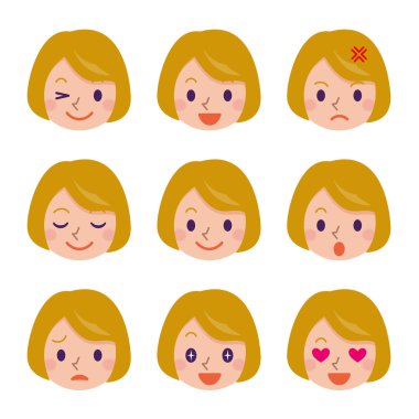 Kadının yüz ifadesi