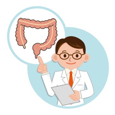 Doctor for a description of the large intestine clipart